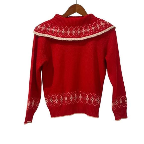 Kerry Teen Orlon simpsons Sears vintage red sweater - Picture 5 of 7